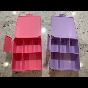 Two Pottery Barn Kids Bento Boxes.
